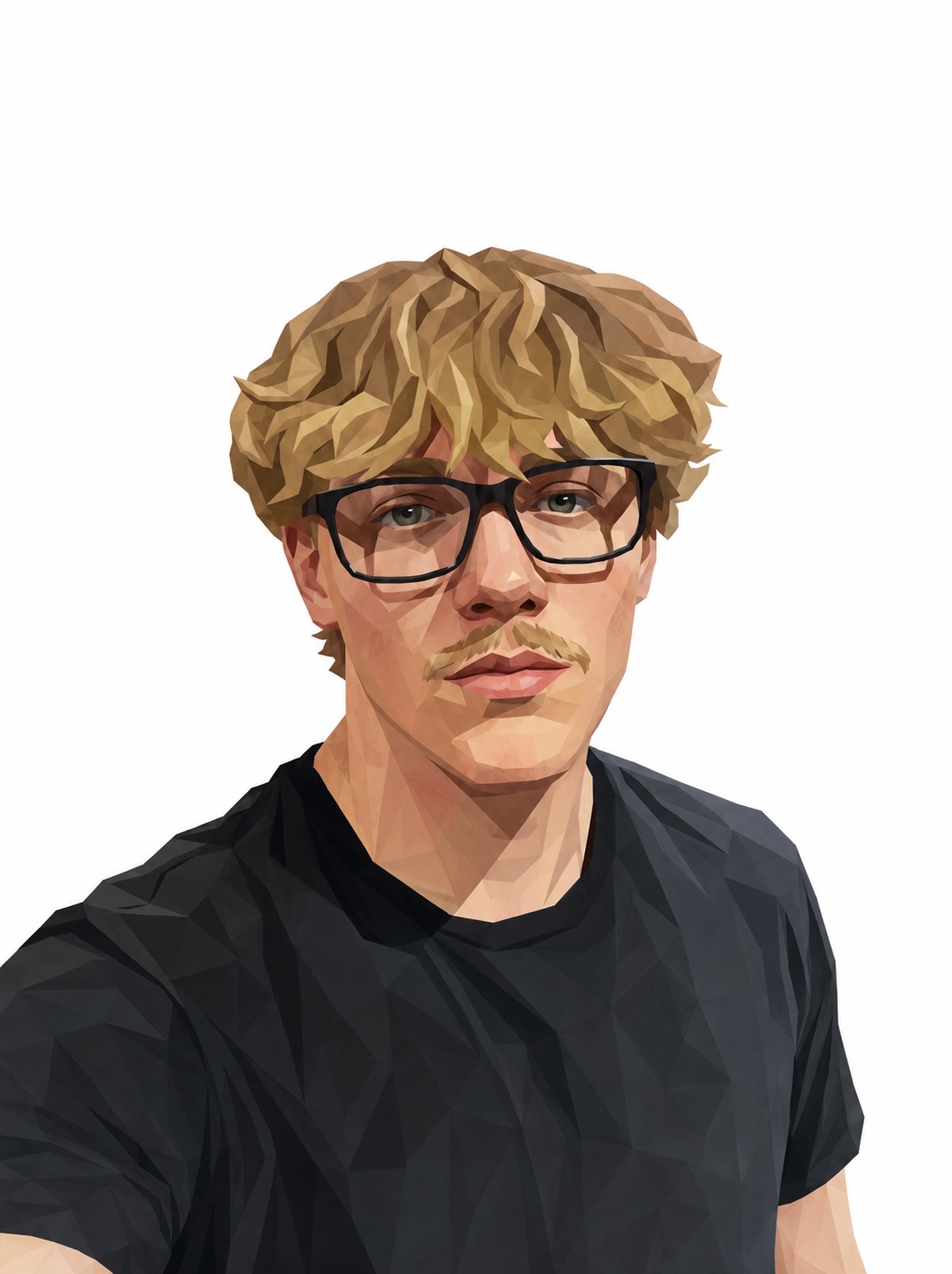 Portrait low-poly de Stepan Cherkasov